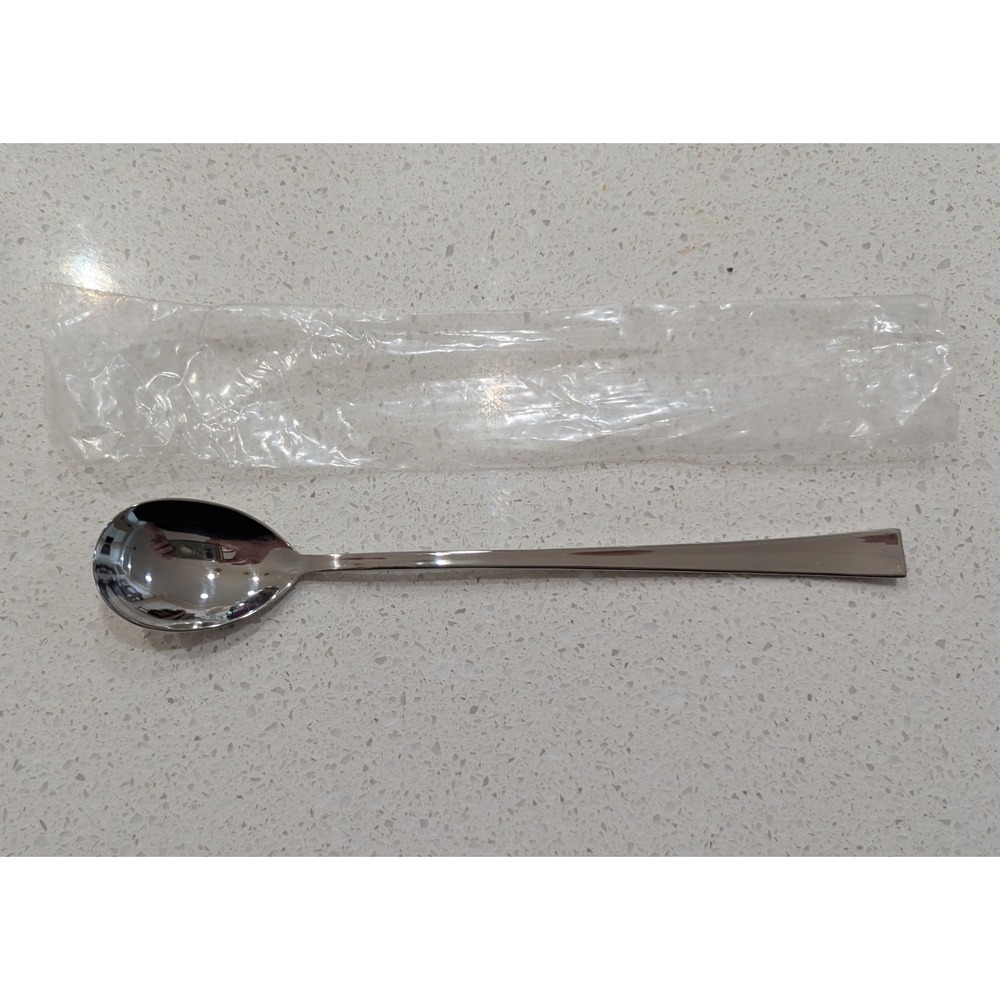 Arcoroc Iced Tea Spoons 18/10 Stainless Steel Silver 7.5" 10pc Set New Old Stock